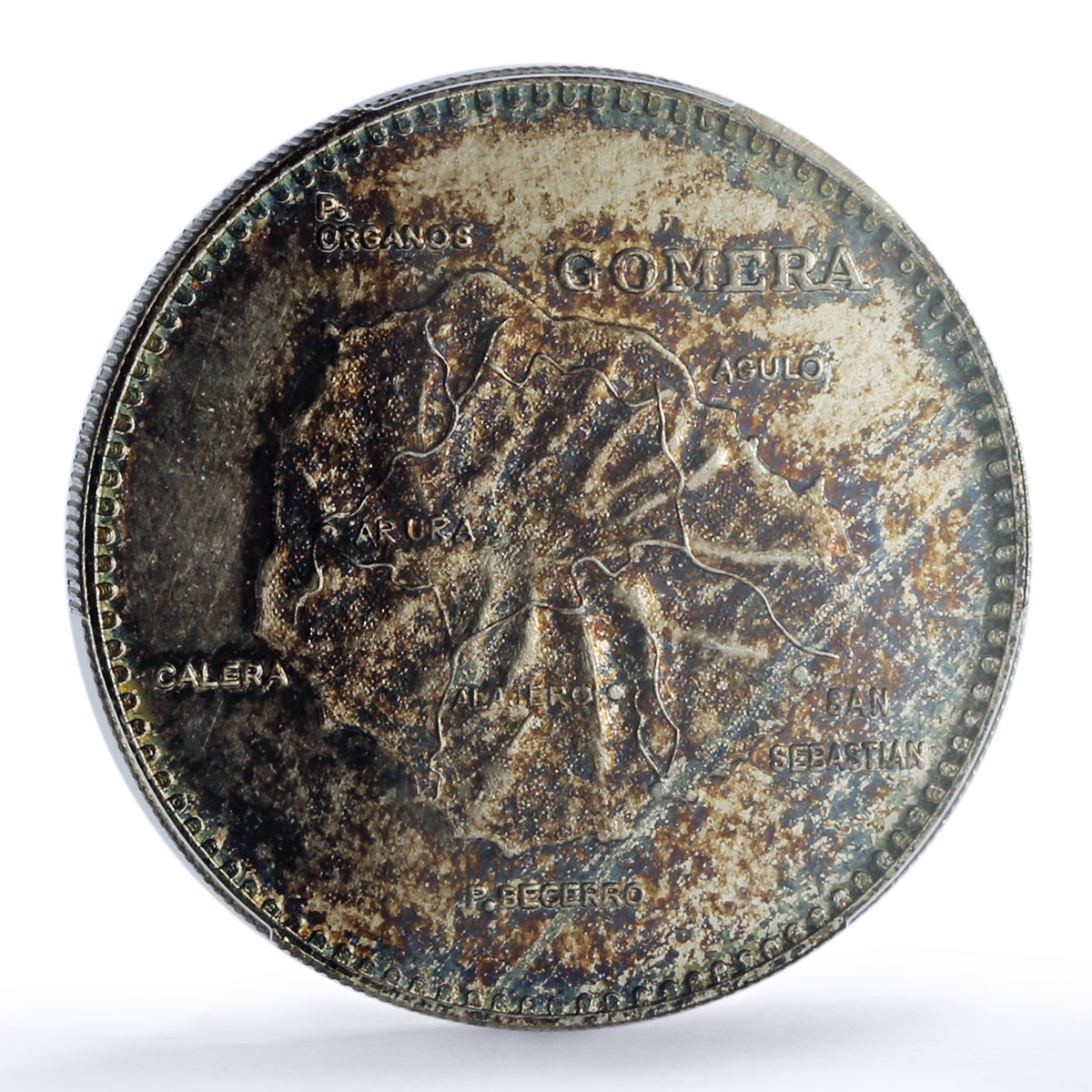 Spain Gomera Island Canary Islas Collection MS 67 PCGS silver medal 1977