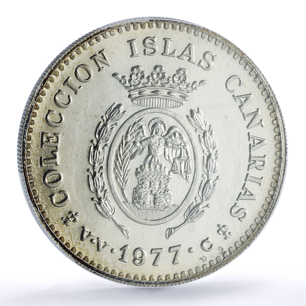 Spain La Palma Island Canary Islas Collection MS 67 PCGS silver medal 1977