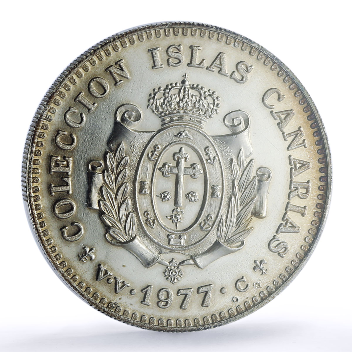 Spain Tenerife Island Canary Islas Collection MS 66 PCGS silver medal 1977
