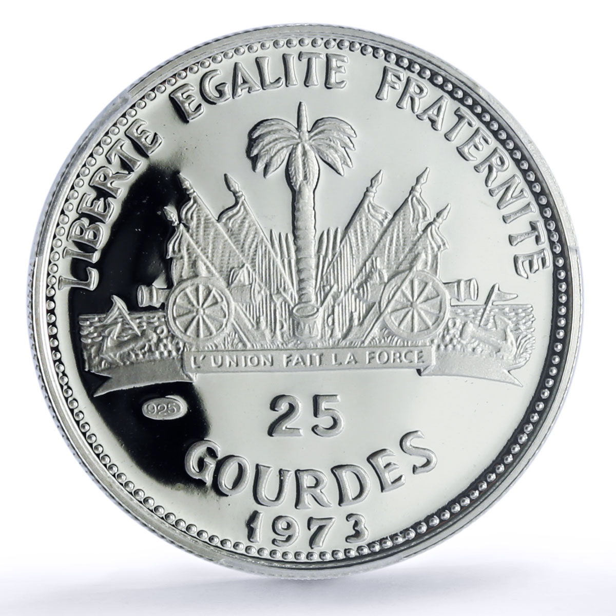 Haiti 25 gourdes Football Soccer World Cup Germany PR 69 PCGS silver coin 1973