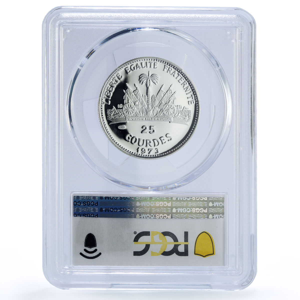 Haiti 25 gourdes Christopher Columbus Colomb KM-102 PR 69 PCGS silver coin 1973