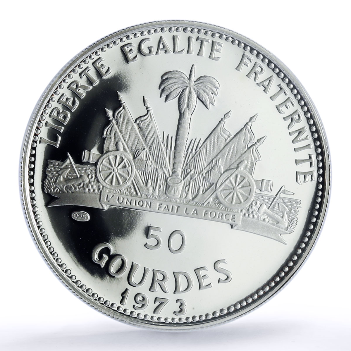 Haiti 50 gourdes Woman and Child KM-105 PR 69 PCGS silver coin 1973