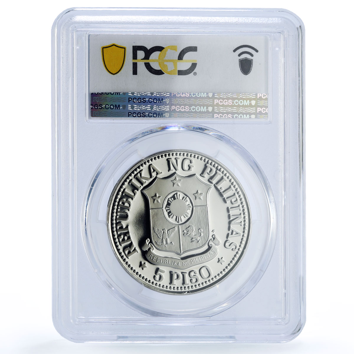 Philippines 5 piso Marcos New Society KM-210.1 PR 69 PCGS nickel coin 1978