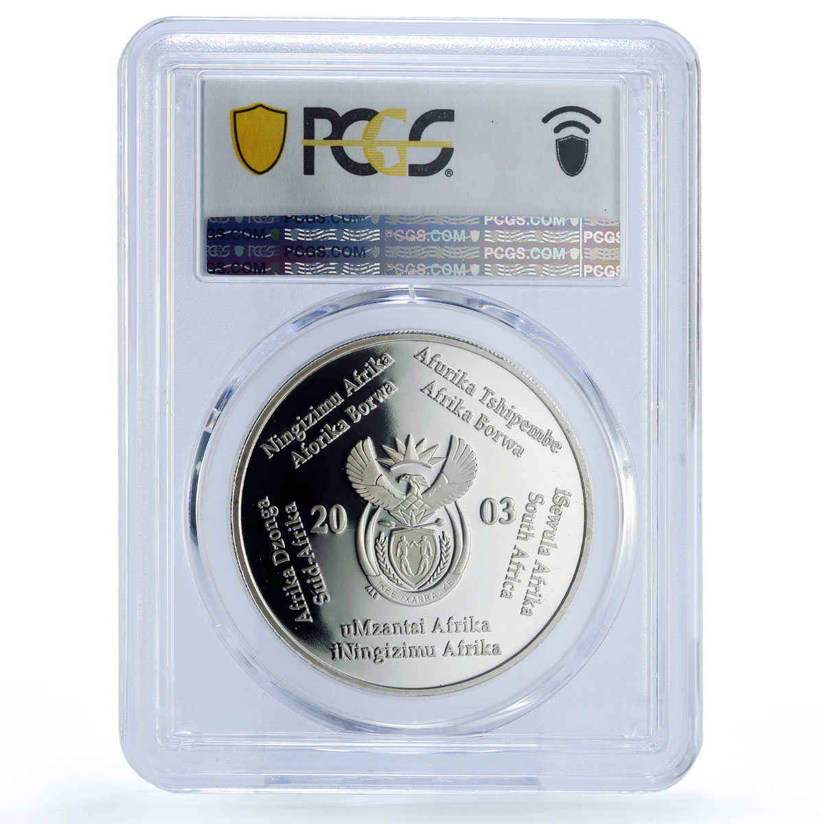 South Africa 2 rand Eagles Birds Prey Fauna PR 70 PCGS silver coin 2003