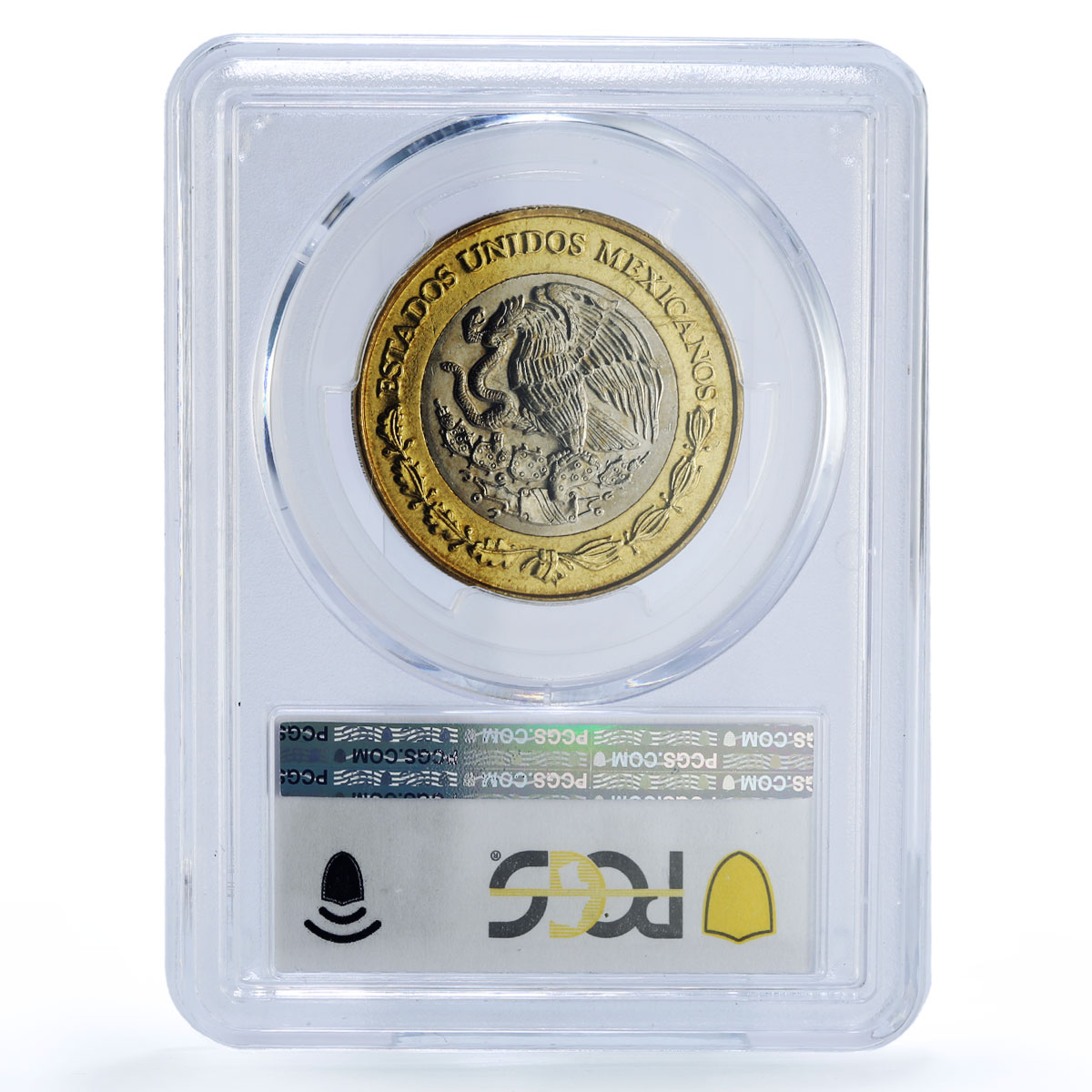 Mexico 20 pesos Octavio Paz Rev. KM-638 MS 66 PCGS bimetal coin 2000 - 2001