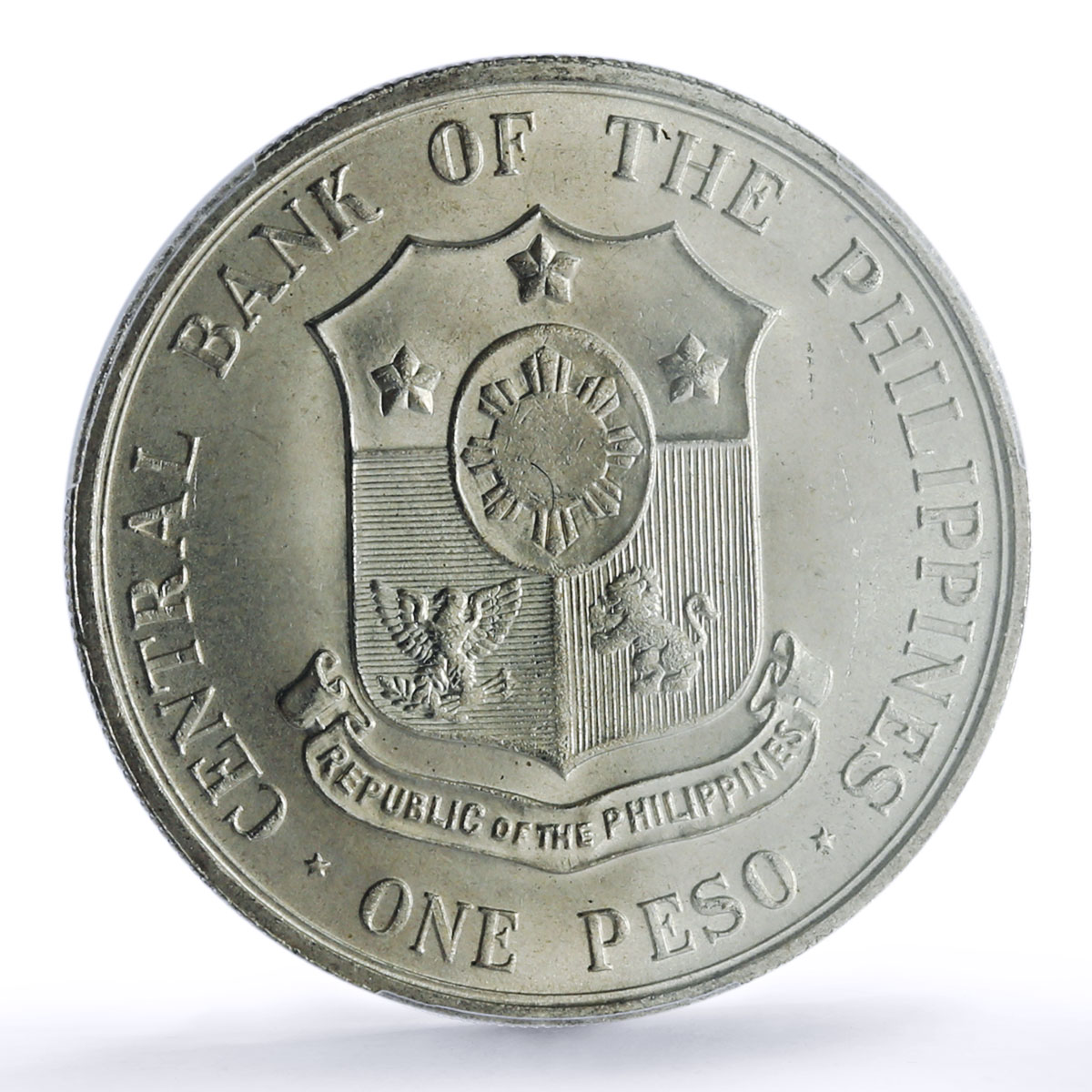 Philippines 1 peso Andres Bonifacio KM-193 Politics MS 64 PCGS silver coin 1963