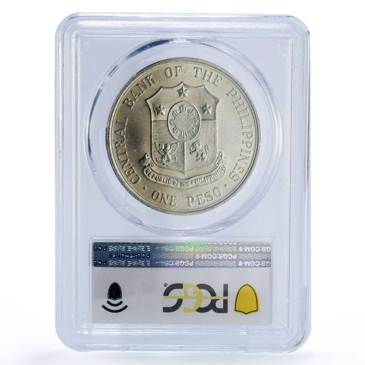Philippines 1 peso Apolinario Mabini KM-194 Politics MS 64 PCGS silver coin 1964