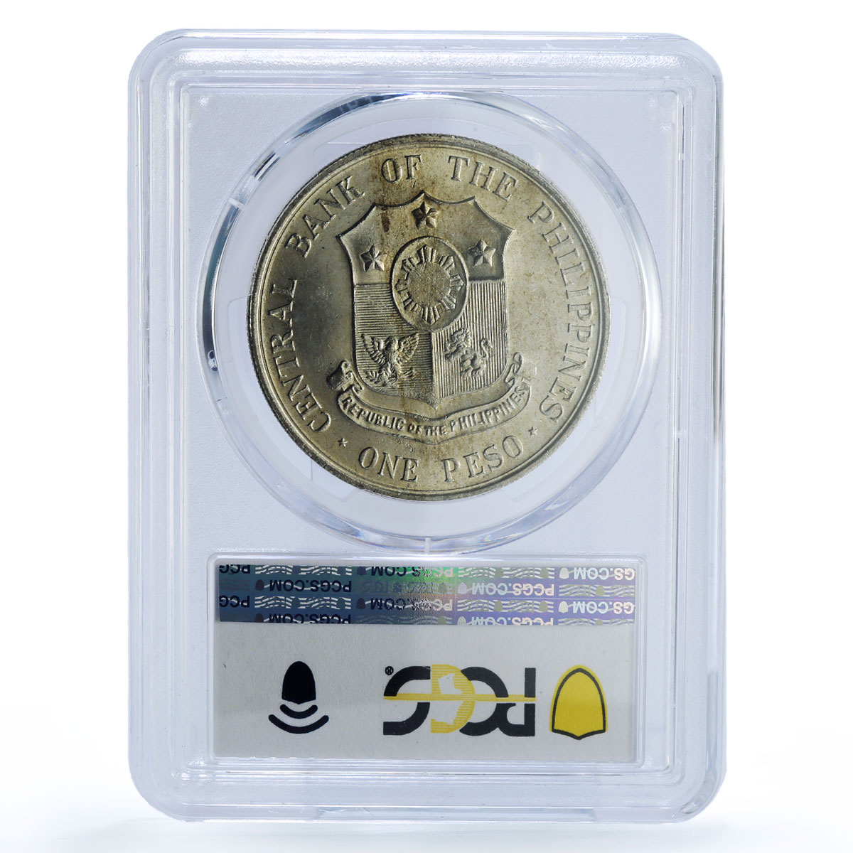 Philippines 1 peso Apolinario Mabini KM-194 Politics MS 64 PCGS silver coin 1964