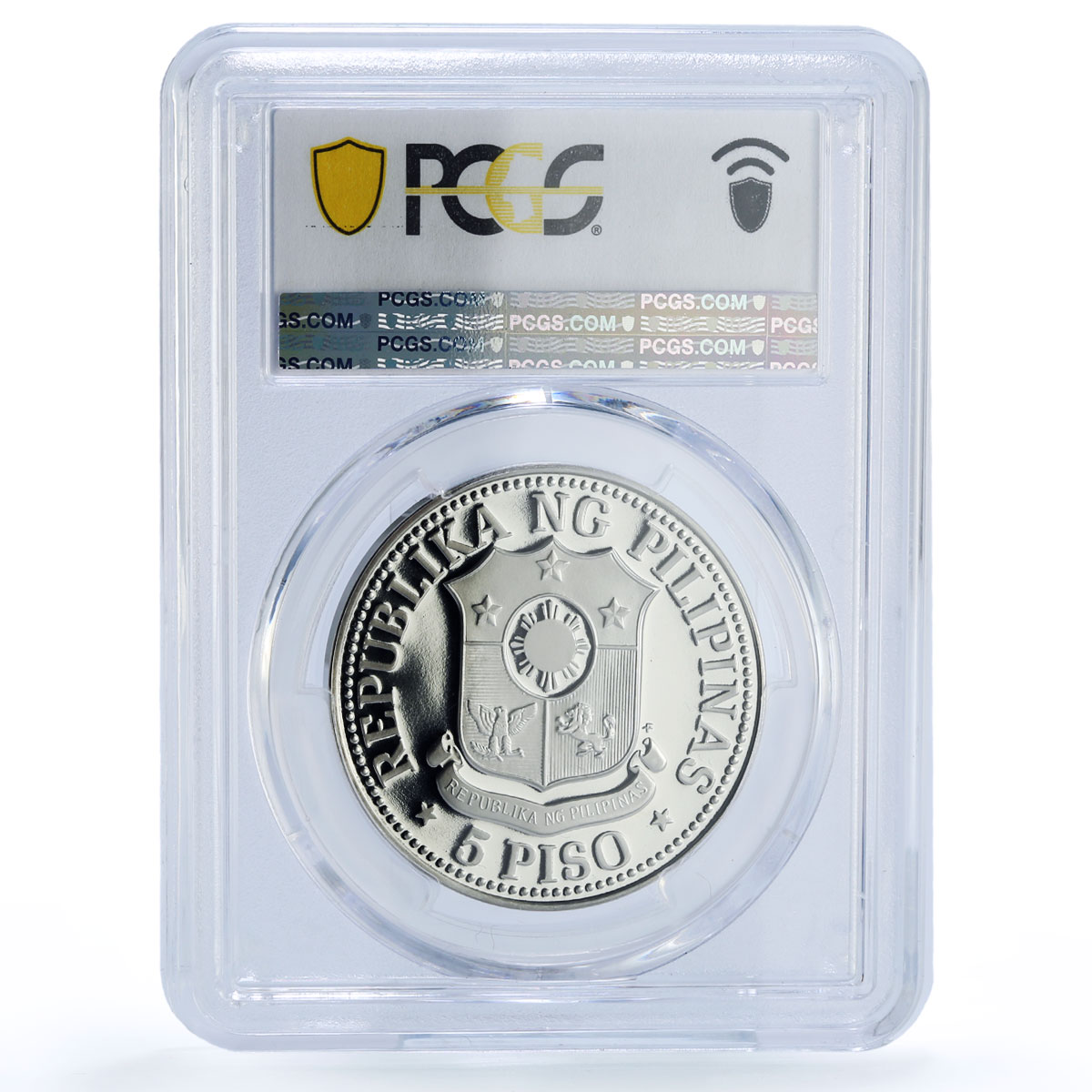 Philippines 5 piso Marcos New Society KM-210.1 PR 70 PCGS nickel coin 1975