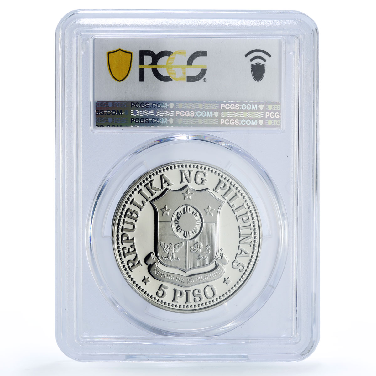 Philippines 5 piso Marcos New Society KM-210.1 PR 69 PCGS nickel coin 1976