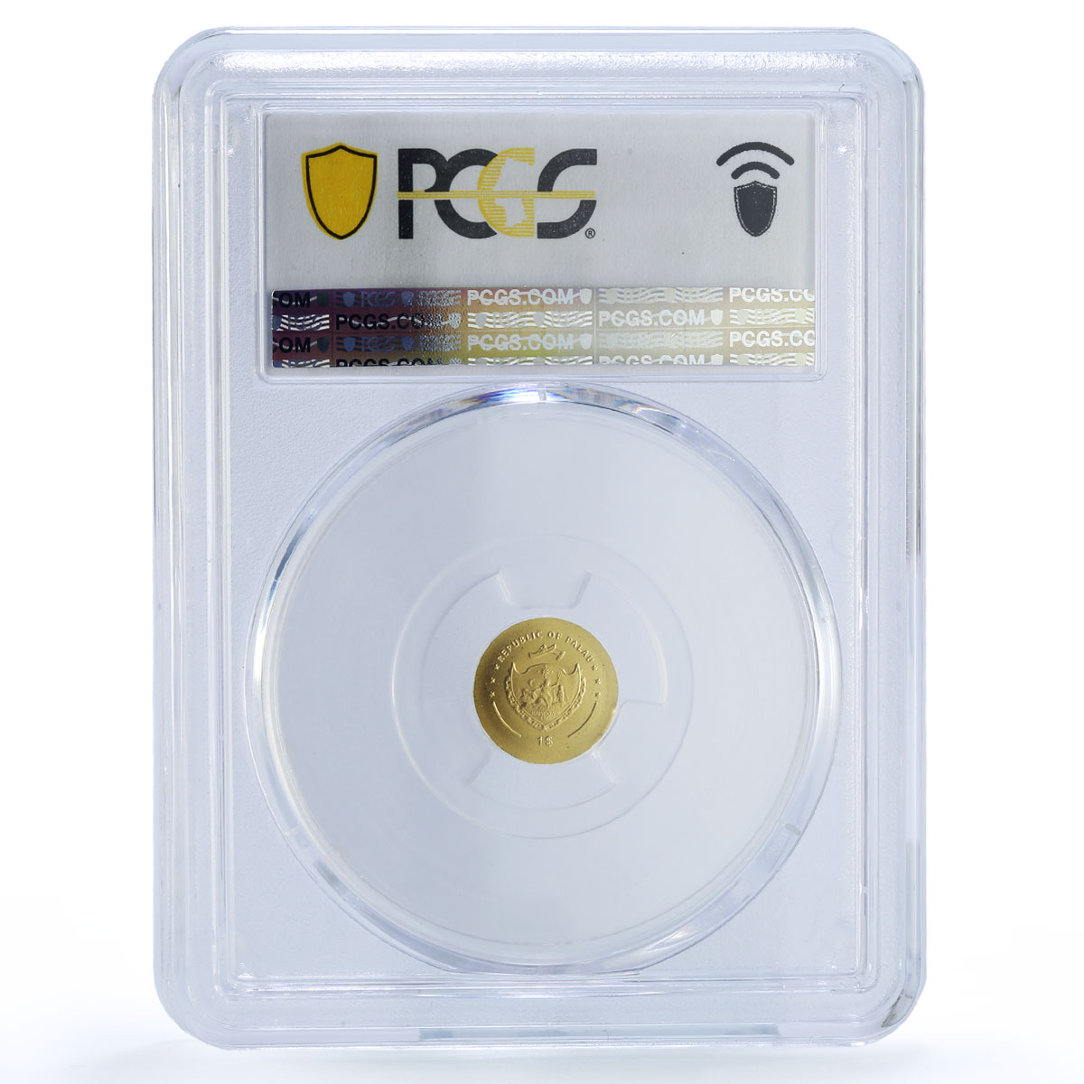 Palau 1 dollar Augustulus Aureus Restrike KM-609 MS 70 PCGS gold coin 2012