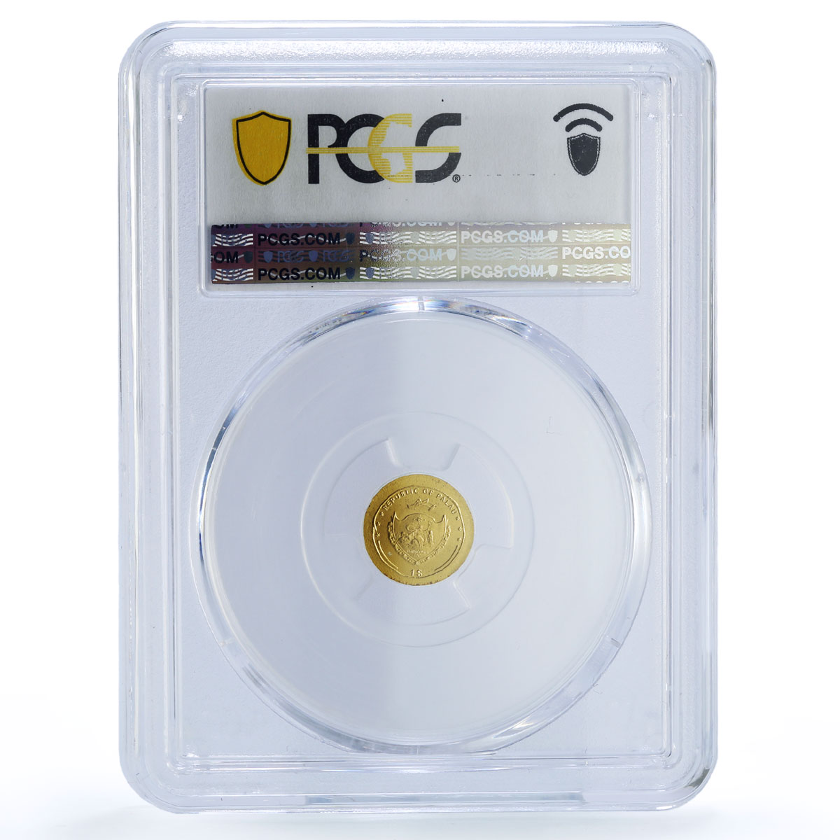 Palau 1 dollar Tiberius Aureus Restrike KM-246 MS 70 PCGS gold coin 2009