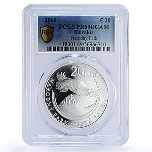 Slovakia 20 euro Velka Fatra Narodny Park Eagle Bird PR 69 PCGS silver coin 2009