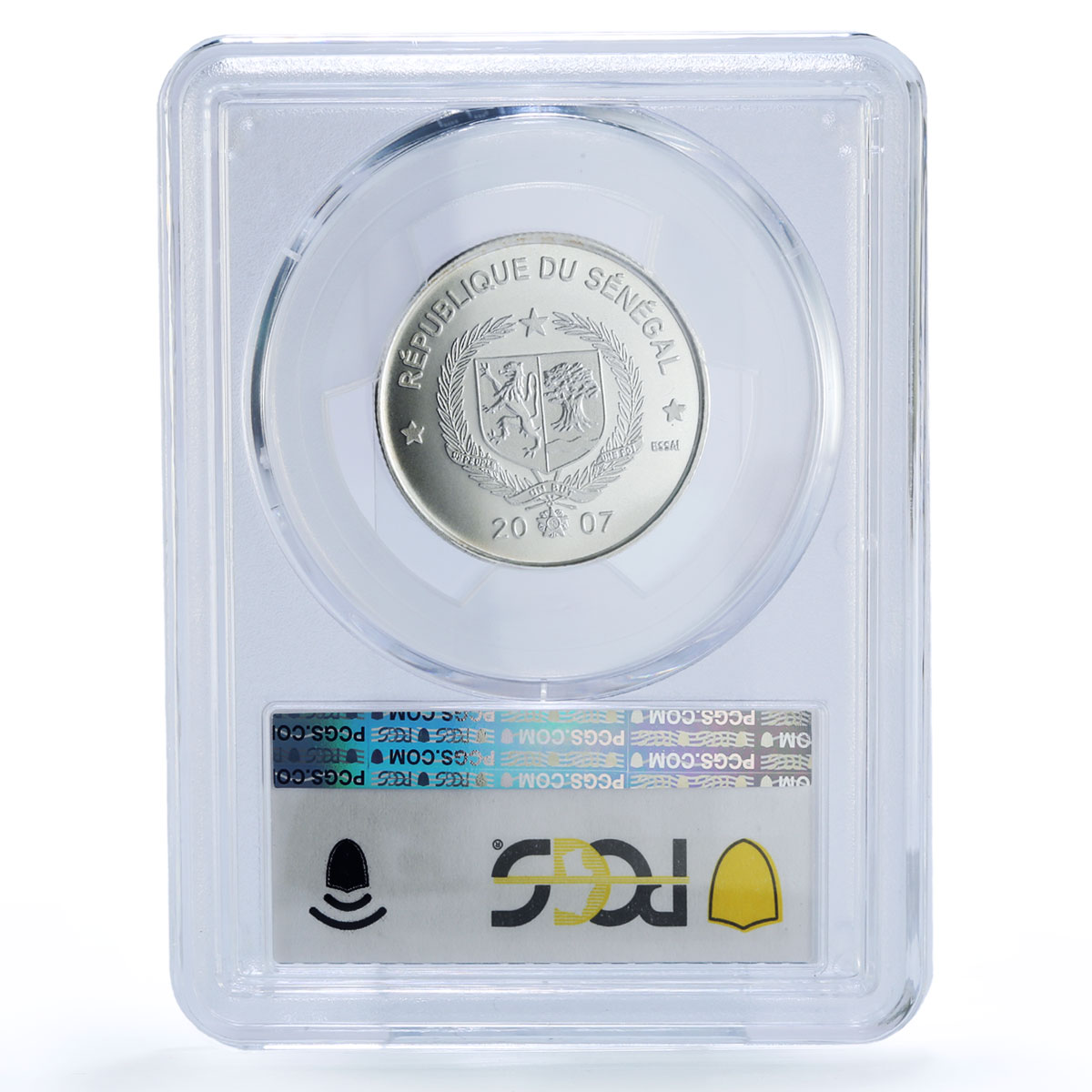 Senegal 2500 francs Abolition Slavery Louverture Essai X#E4 SP 67 PCGS coin 2007