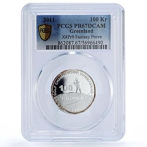 Greenland 100 kroner Ice Golf Championship X#Pr9 PR 67 PCGS silver coin 2011