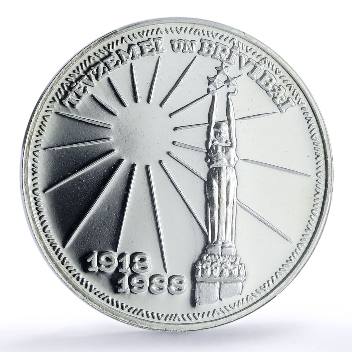 Latvia 1 oz Independence Legation Series X#5a PR 67 PCGS silver coin 1988