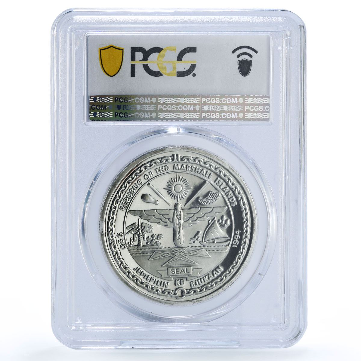 Marshall Is. 50 dollars Heroes Philippines MacArthur PR 68 PCGS silver coin 1994