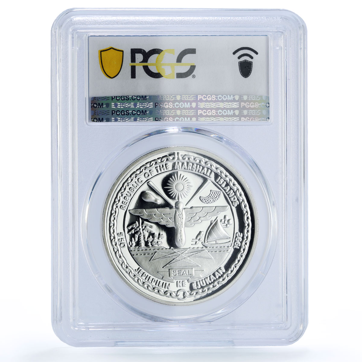 Marshall Isl. 50 dollars Raid Tokyo Doolittle Planes PR 69 PCGS silver coin 1992