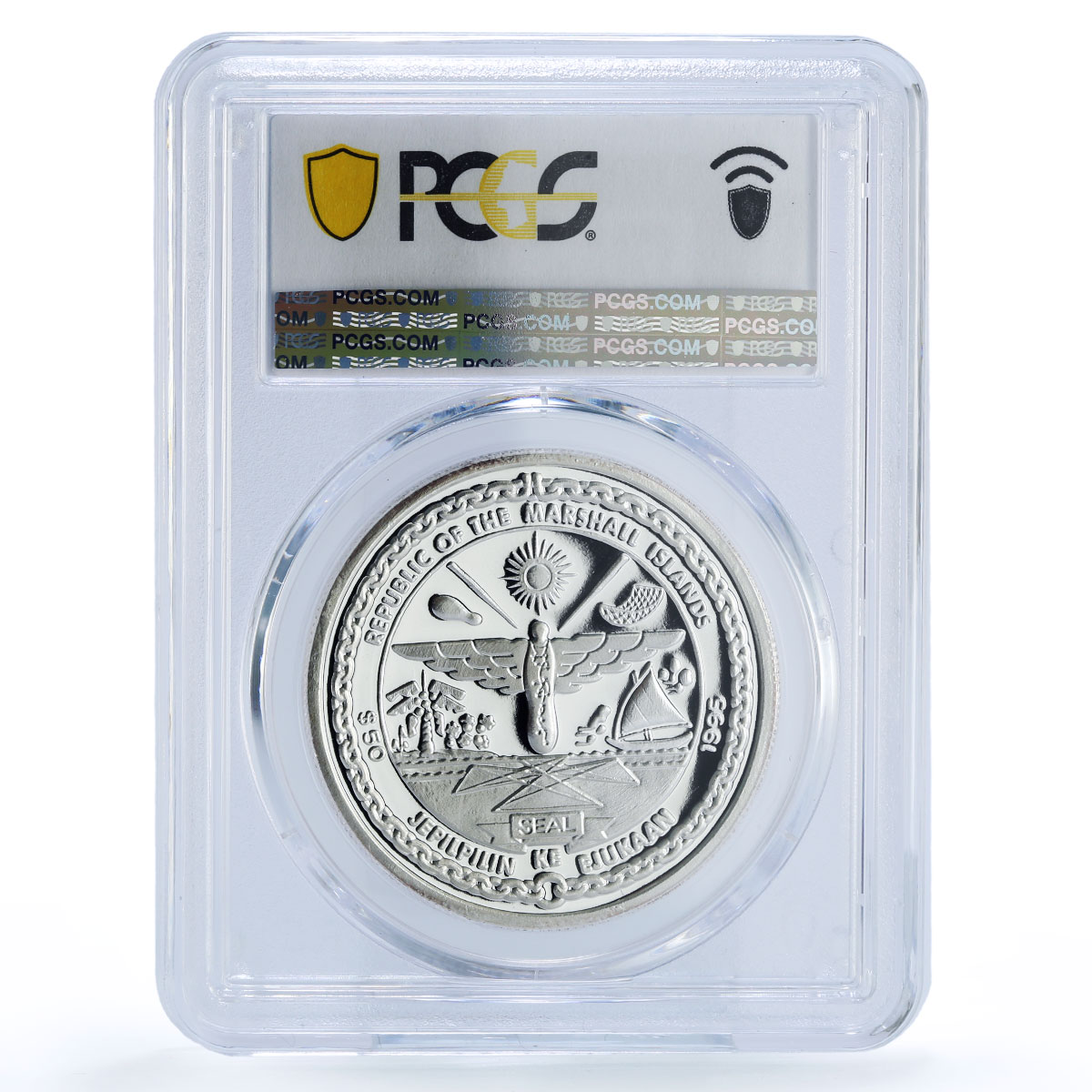 Marshall Islands 50 dollars John F Kennedy Politics PR 69 PCGS silver coin 1995