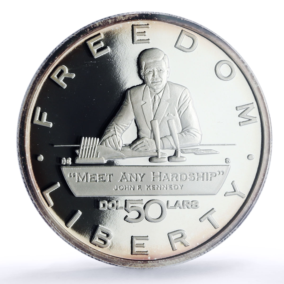 Marshall Islands 50 dollars John F Kennedy Politics PR 69 PCGS silver coin 1995