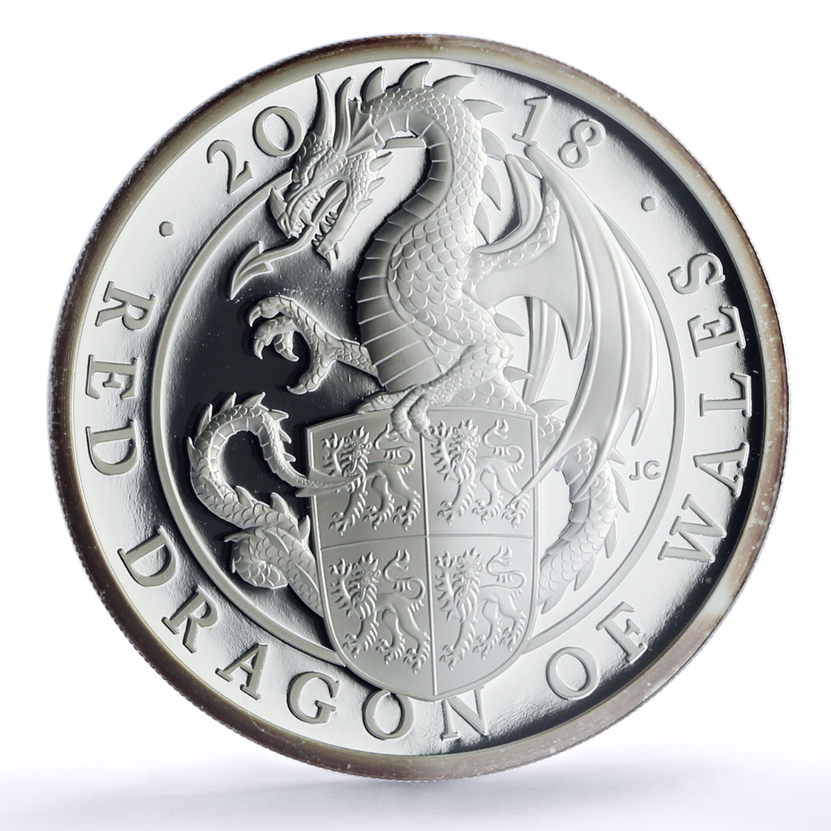 Great Britain 2 pounds Red Dragon Wales Queen Beasts PR 69 PCGS silver coin 2018