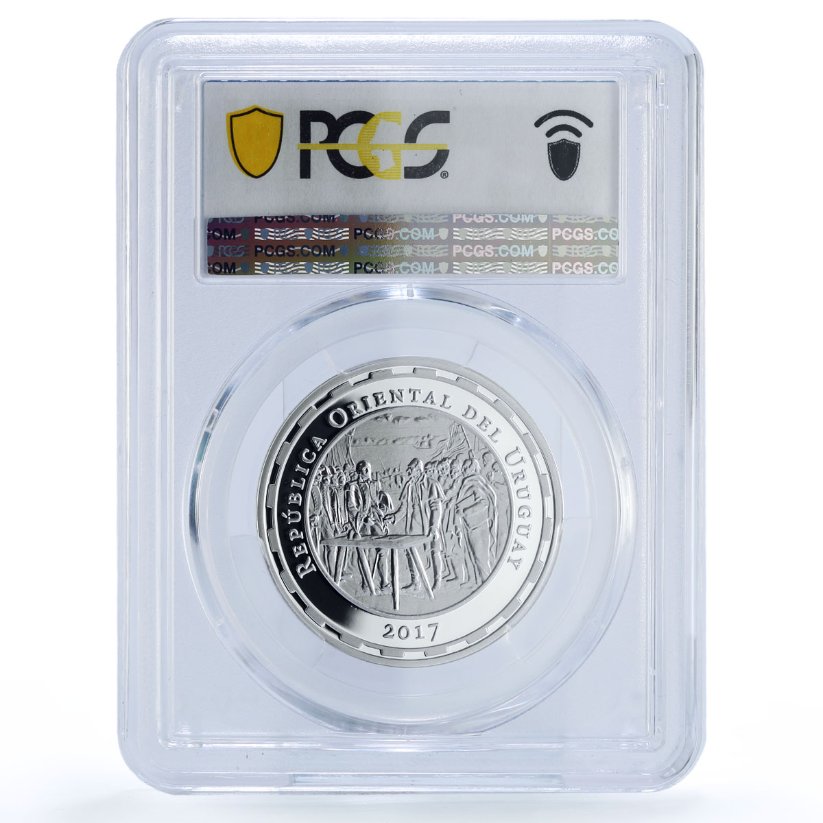 Uruguay 1000 pesos Chamber Commerce Mare Liberum Art PR 70 PCGS silver coin 2017