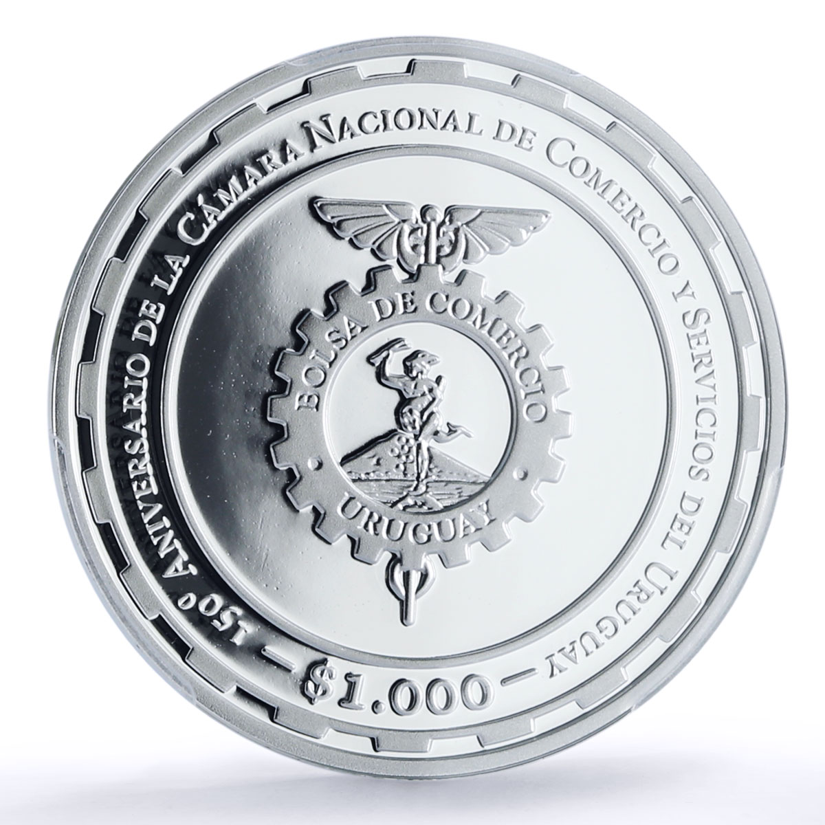 Uruguay 1000 pesos Chamber Commerce Mare Liberum Art PR 70 PCGS silver coin 2017