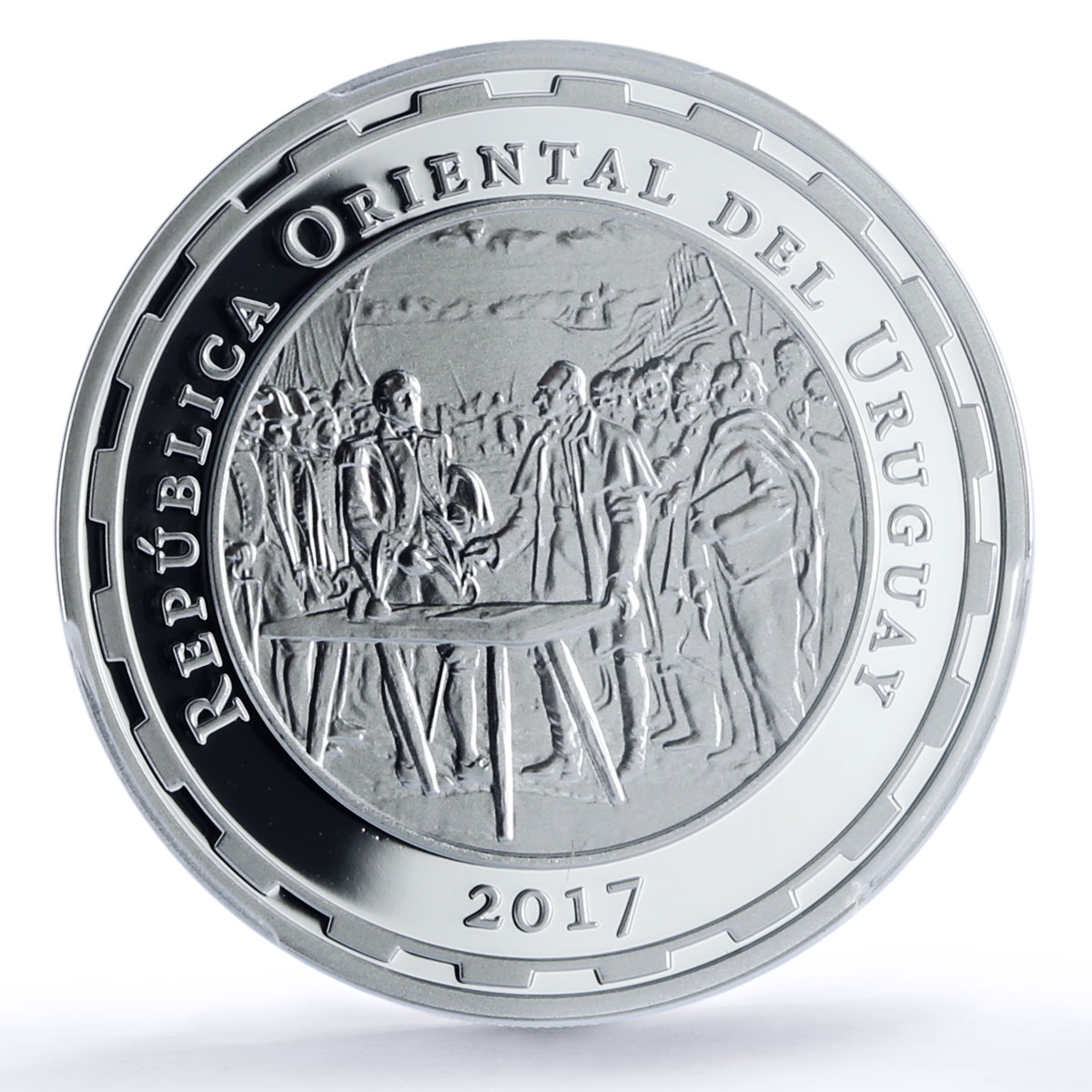 Uruguay 1000 pesos Chamber Commerce Mare Liberum Art PR 70 PCGS silver coin 2017