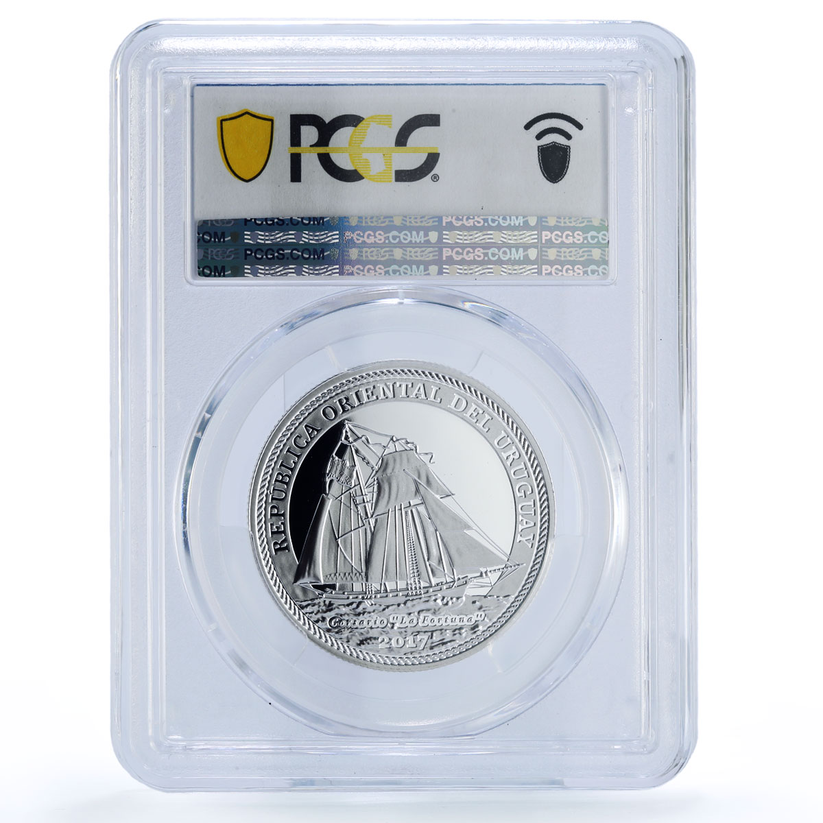 Uruguay 1000 pesos Navy La Fortuna Ship Clipper PR 70 PCGS silver coin 2017