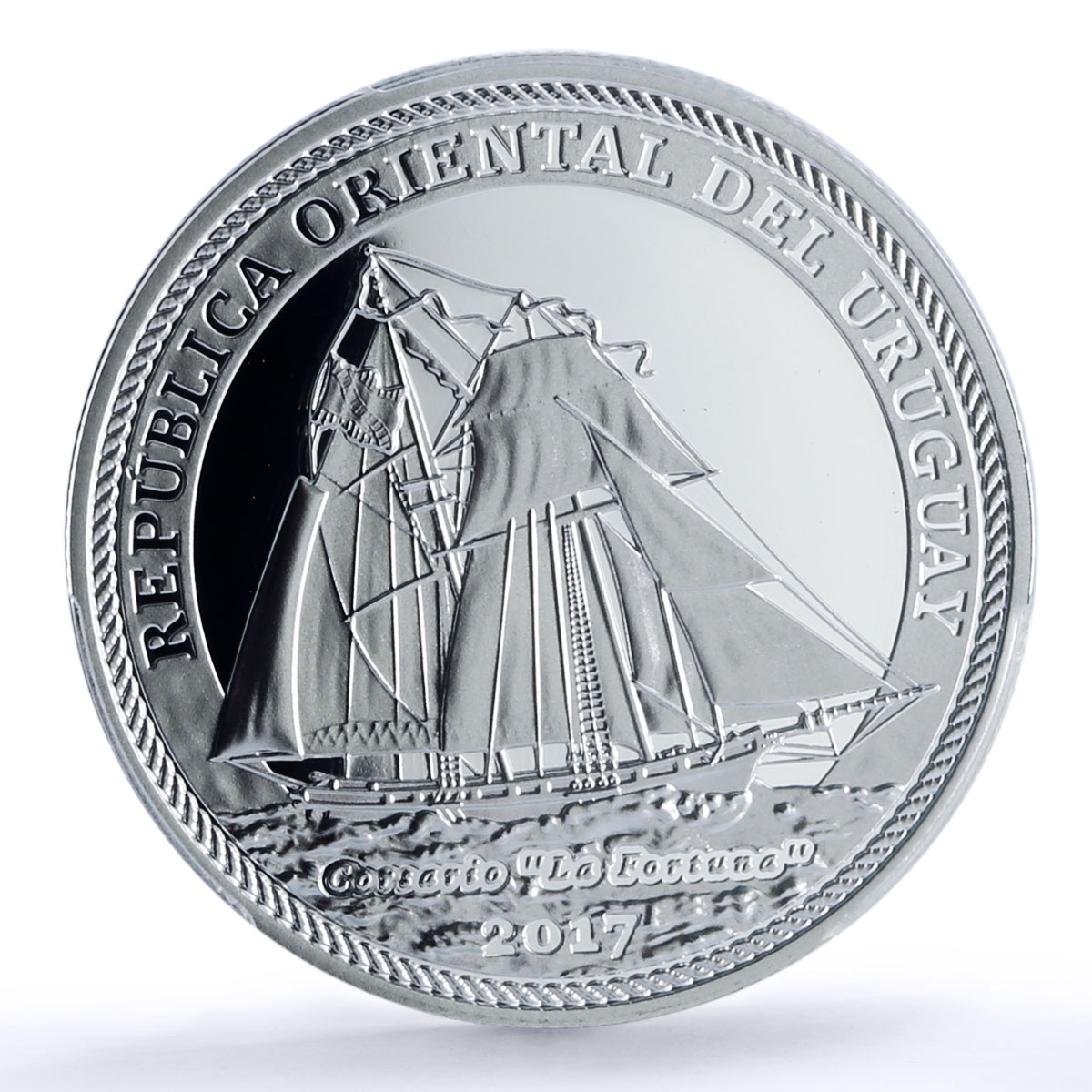 Uruguay 1000 pesos Navy La Fortuna Ship Clipper PR 70 PCGS silver coin 2017