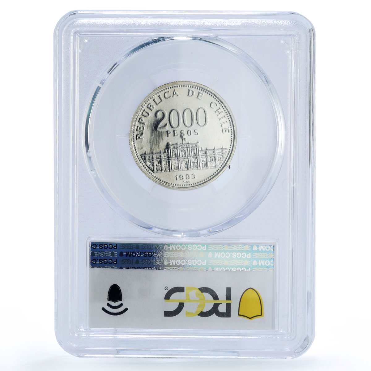 Chile 2000 pesos Mint Anniversary Metalworkers KM-223 MS67 PCGS silver coin 1993