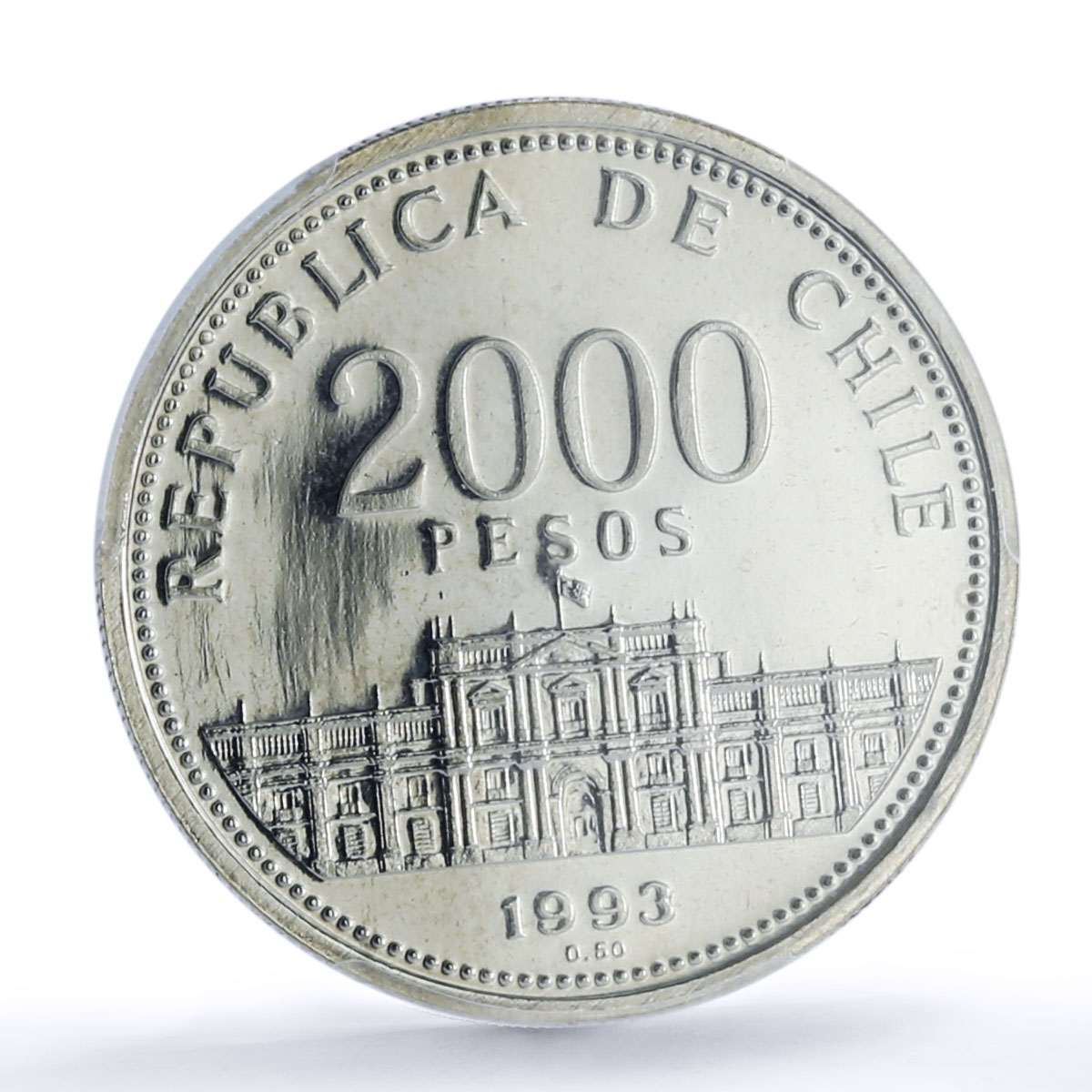 Chile 2000 pesos Mint Anniversary Metalworkers KM-223 MS67 PCGS silver coin 1993
