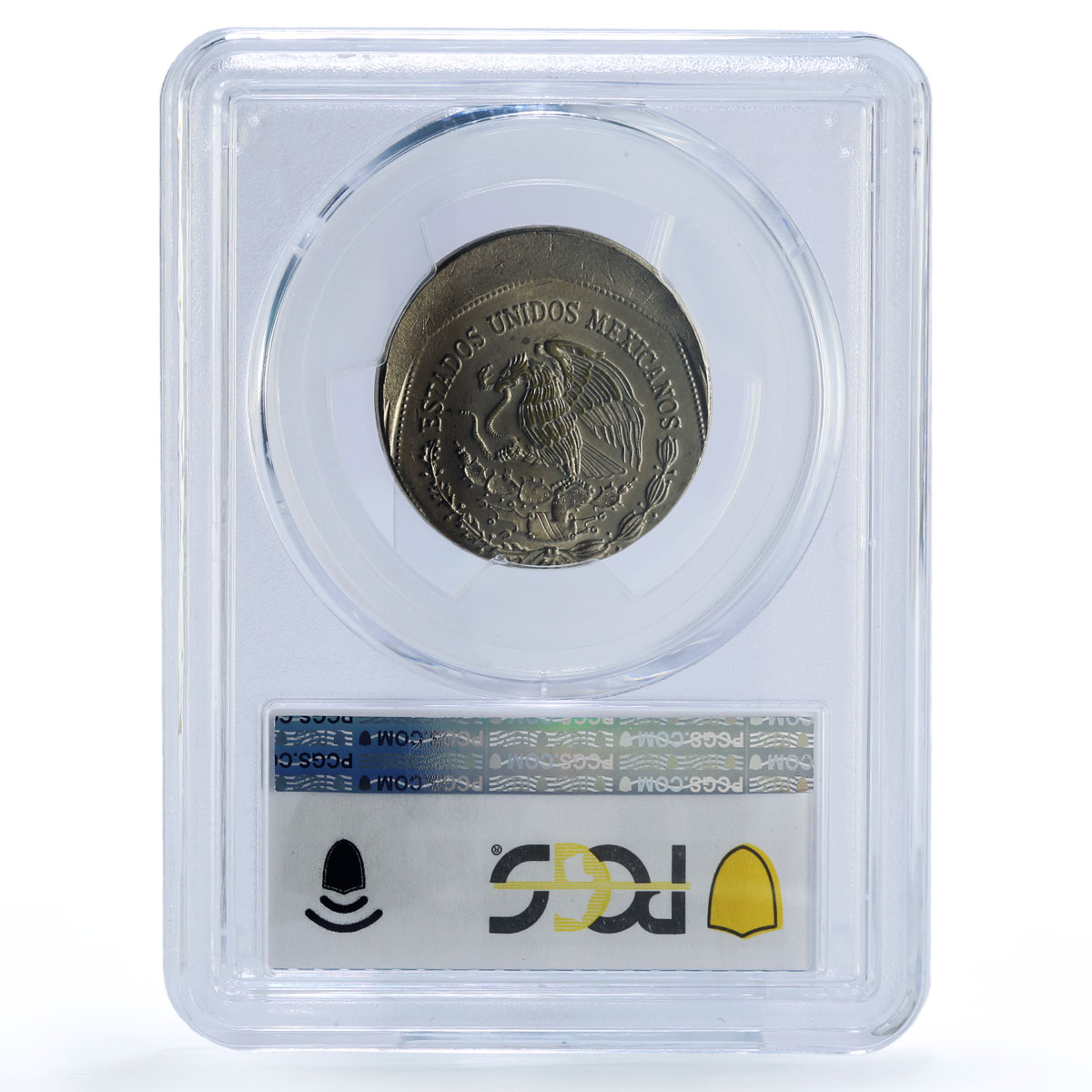 Mexico 5 pesos Republic Quetzalcoatl Error Struck MS64 PCGS CuNi coin 1980