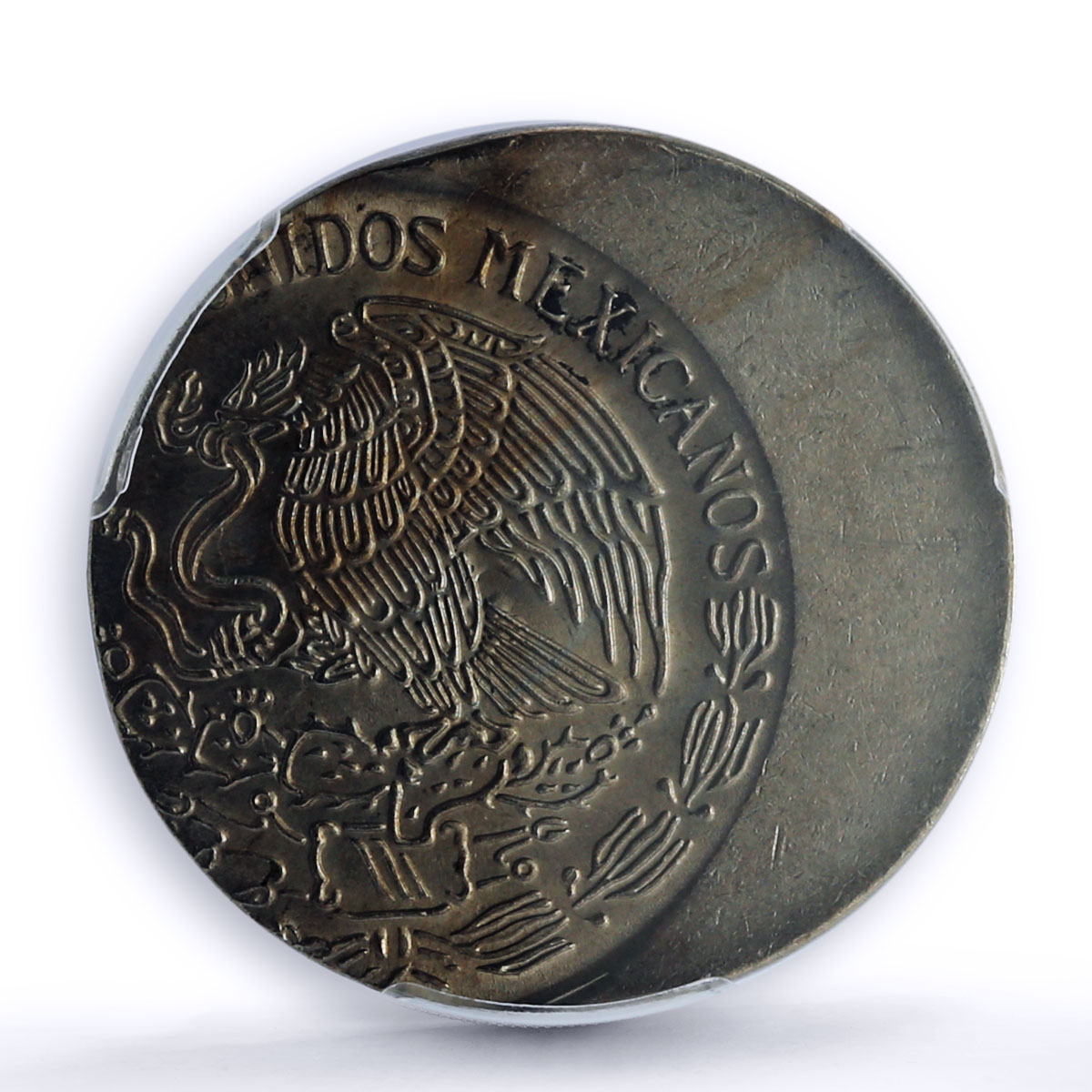 Mexico 1 peso Republic Morelos Pavon Error Struck Open 8 MS65 PCGS coin 1981