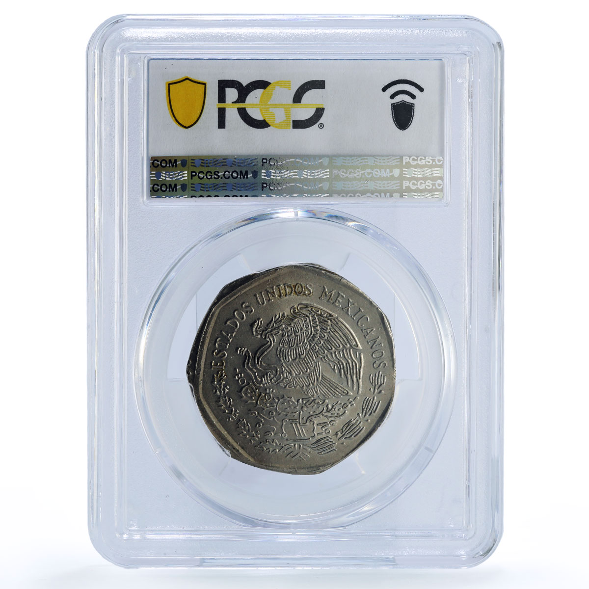 Mexico 10 pesos Republic Mint Error Broadstruck MS 62 PCGS CuNi coin 1978