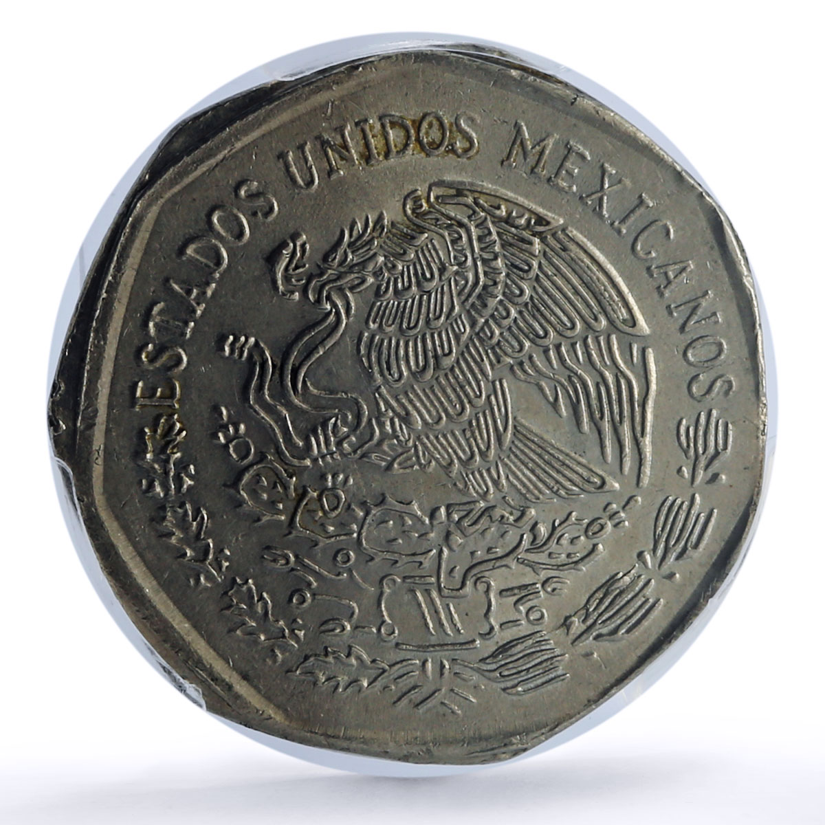 Mexico 10 pesos Republic Mint Error Broadstruck MS 62 PCGS CuNi coin 1978