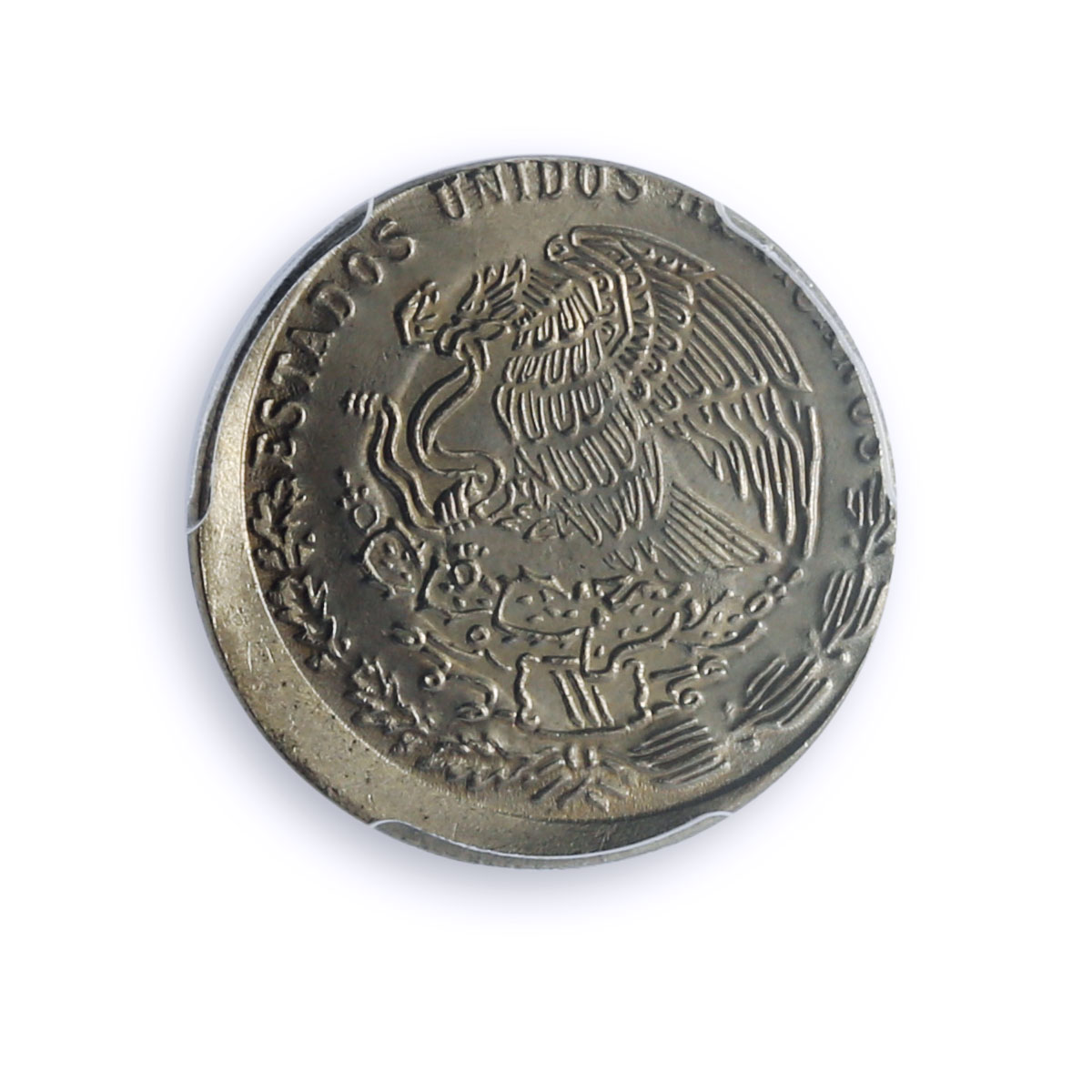 Mexico 20 centavos Republic Mint Error Struck Center MS 64 PCGS CuNi coin 1982