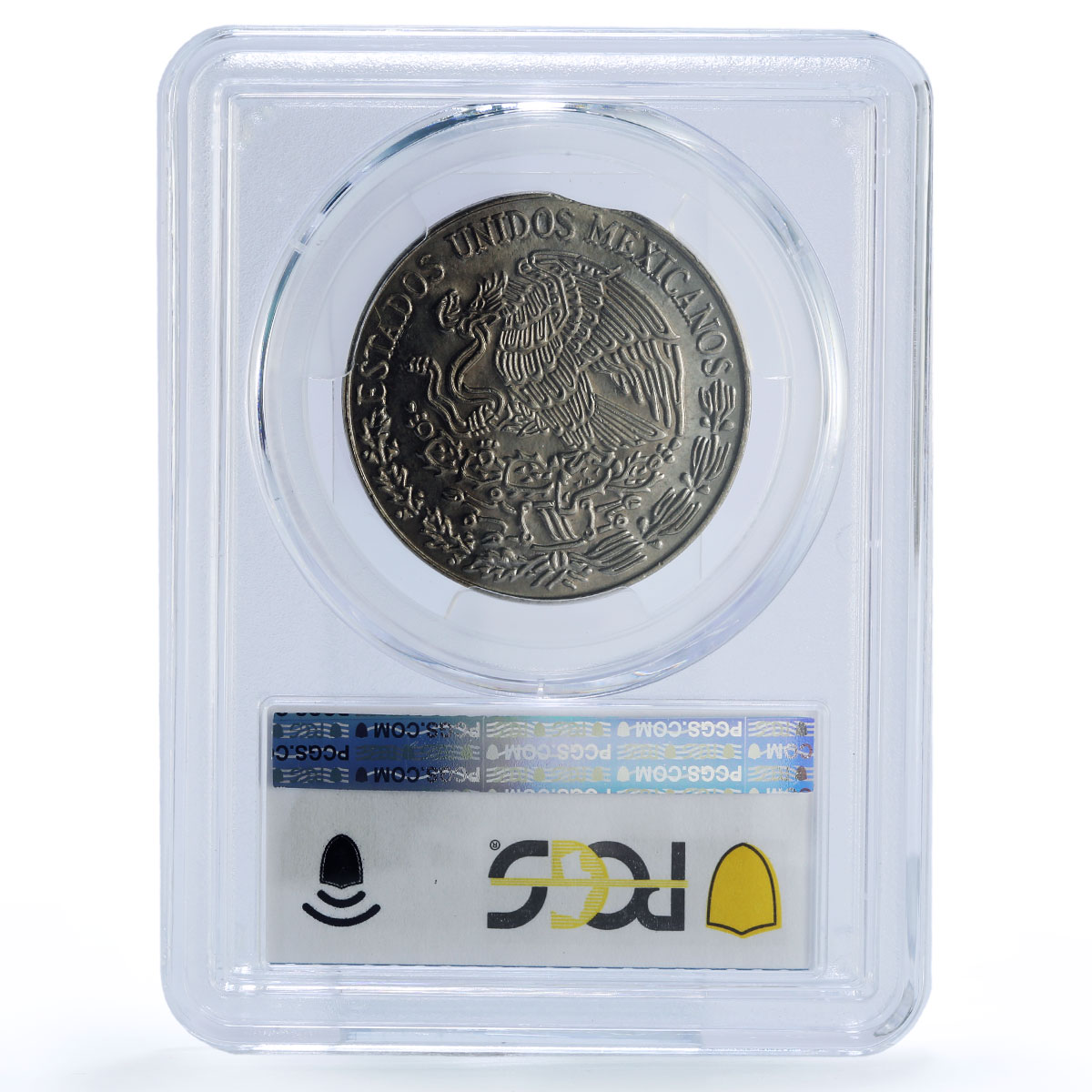 Mexico 5 pesos Republic Mint Error Clipped Planchet MS 64 PCGS CuNi coin 1977