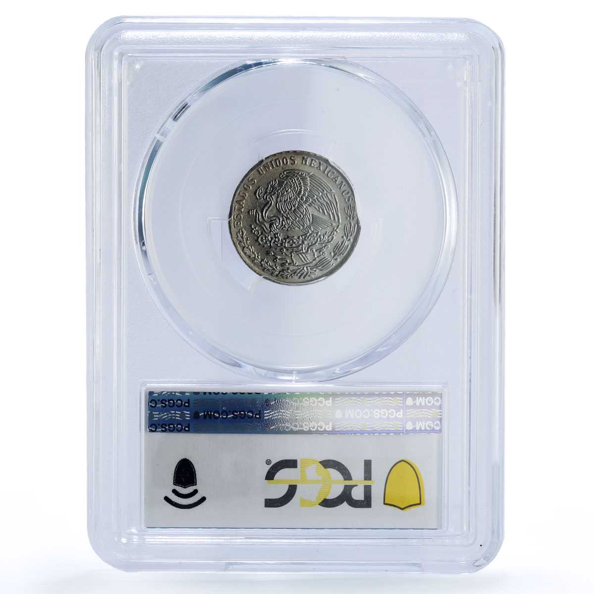 Mexico 20 centavos Republic Mint Error Clipped Planchet MS65 PCGS CuNi coin 1977