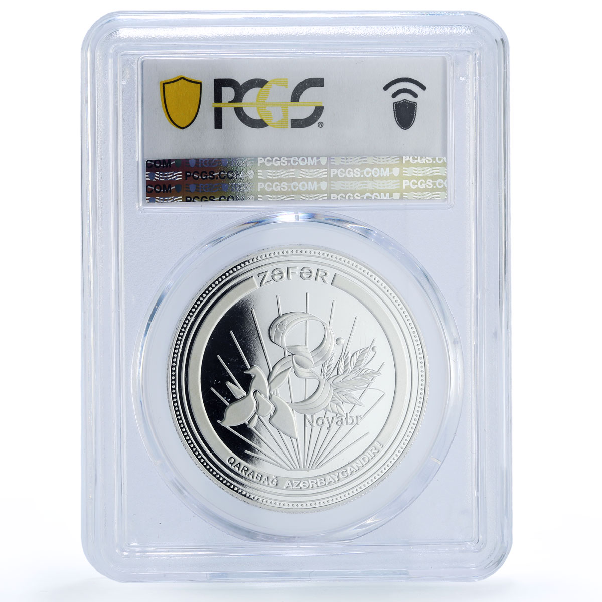 Azerbaijan 5 manat Nagorno-Karabakh War Victory PR 69 PCGS silver coin 2021