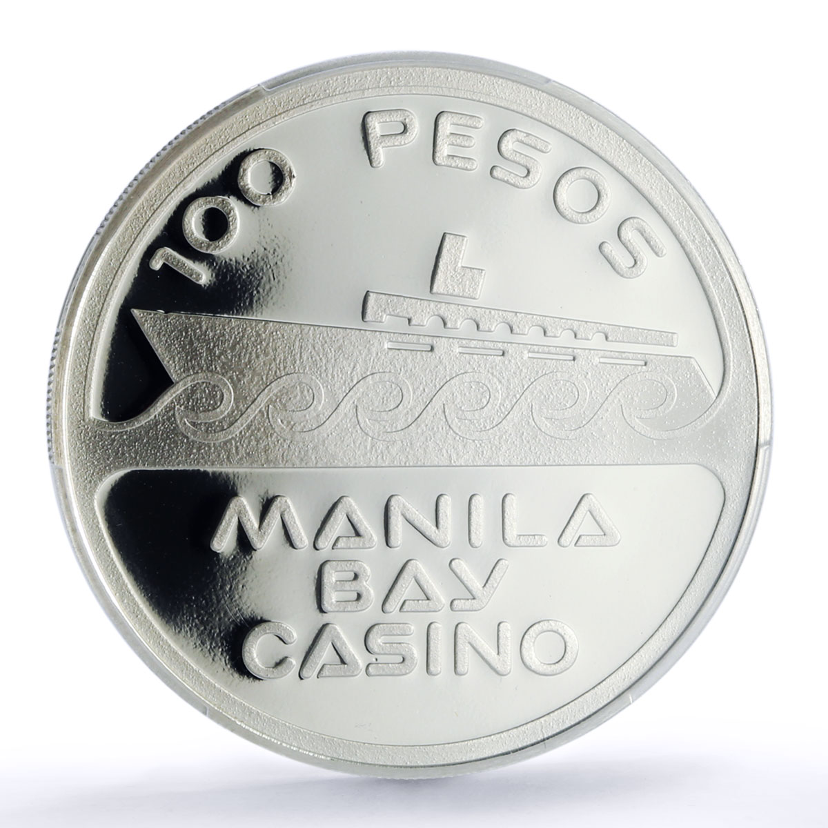 Philippines Manila Bay Casino Fantasy Token 100 PR 70 PCGS silver 1978 - 1980 FM