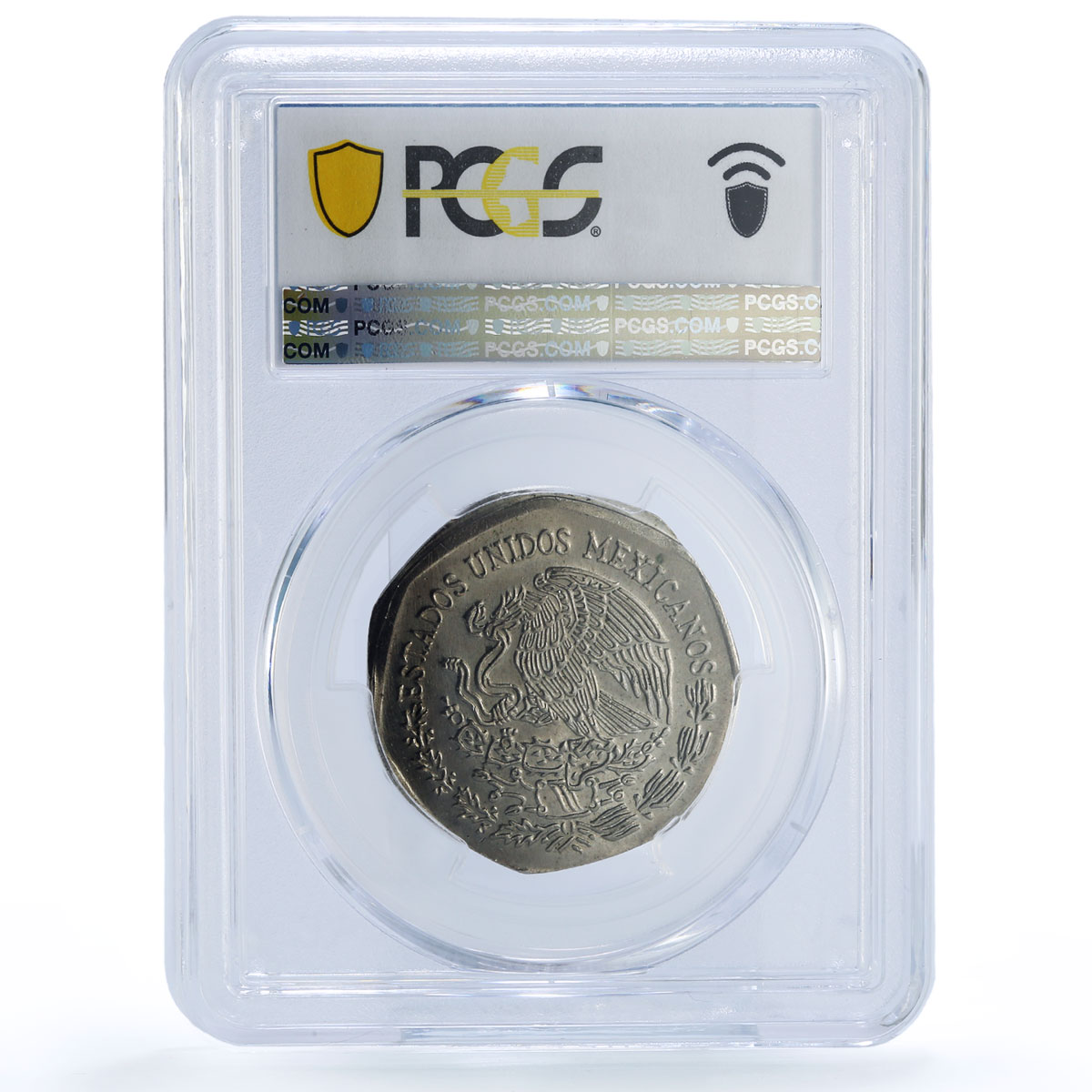 Mexico 10 pesos Republic Mint Error Broadstruck MS 65 PCGS CuNi coin 1976