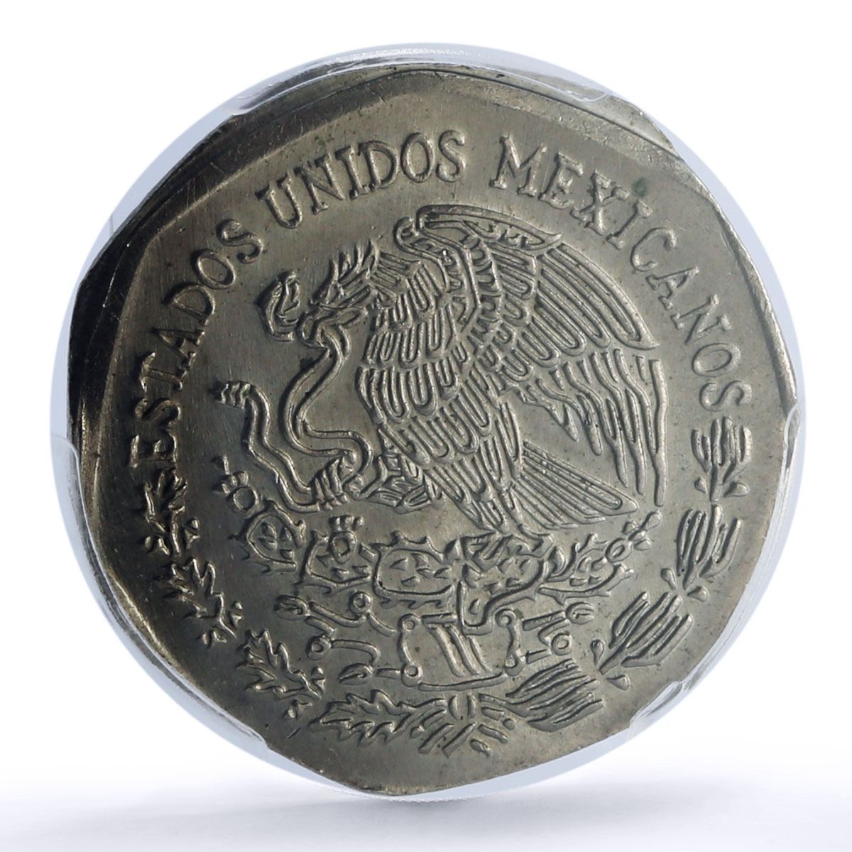 Mexico 10 pesos Republic Mint Error Broadstruck MS 65 PCGS CuNi coin 1976