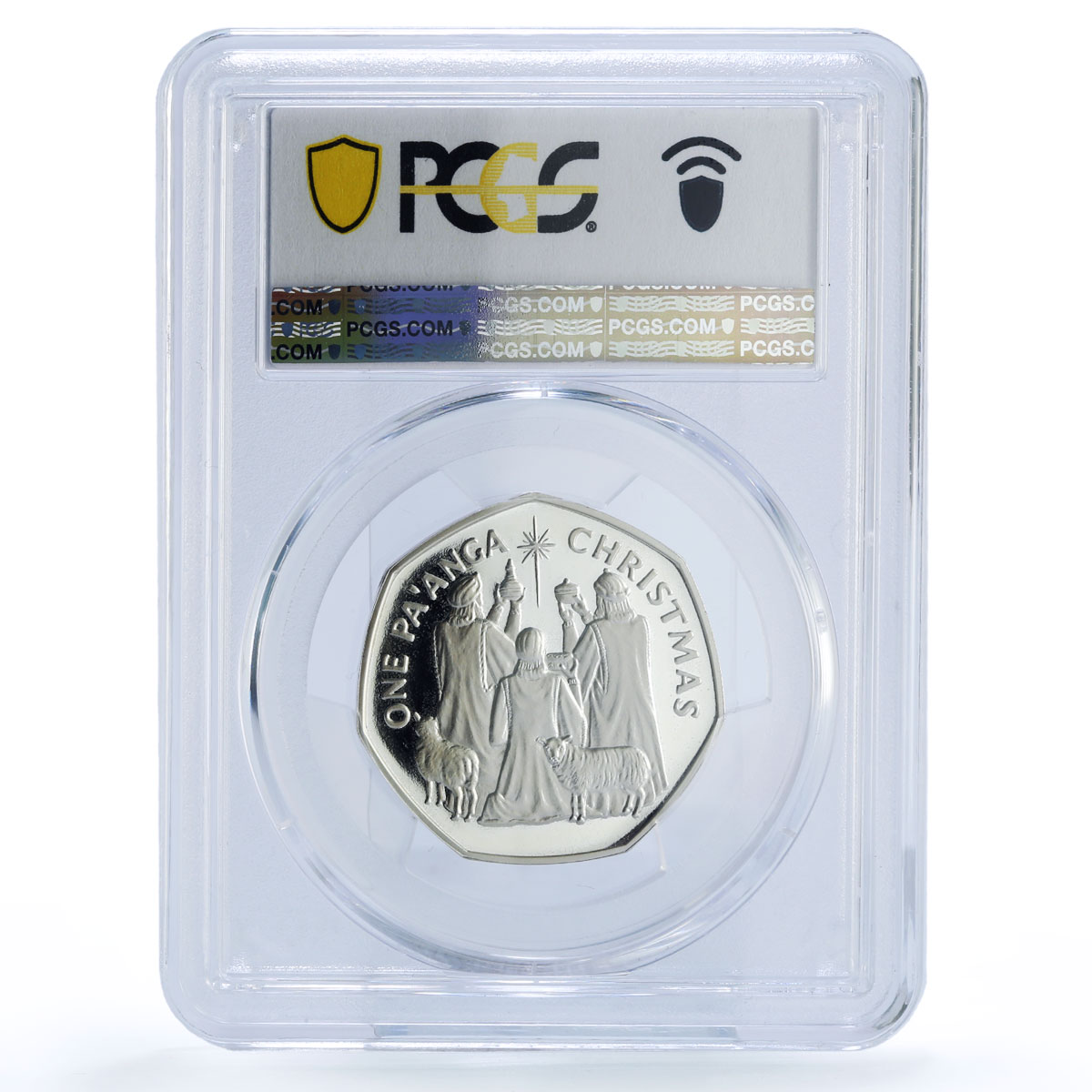 Tonga 1 paanga Christmas Three Wise Men KM-123a PR 66 PCGS silver coin 1986