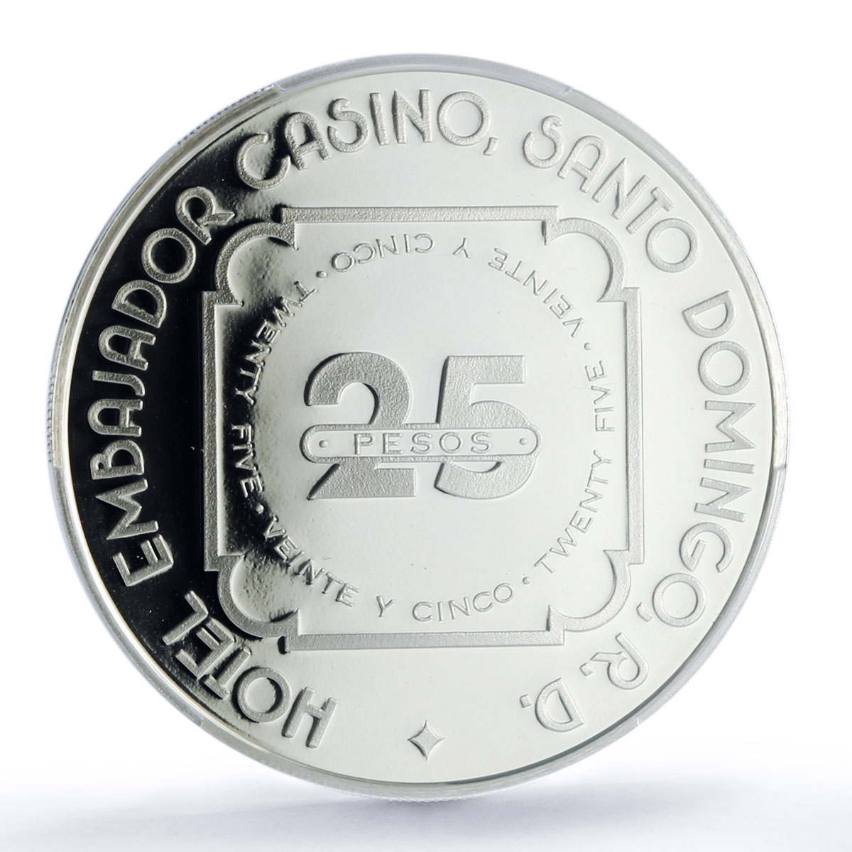 Dominican Rep. Embajador Casino Fantasy Token PR 70 PCGS silver 1978 - 1980 FM