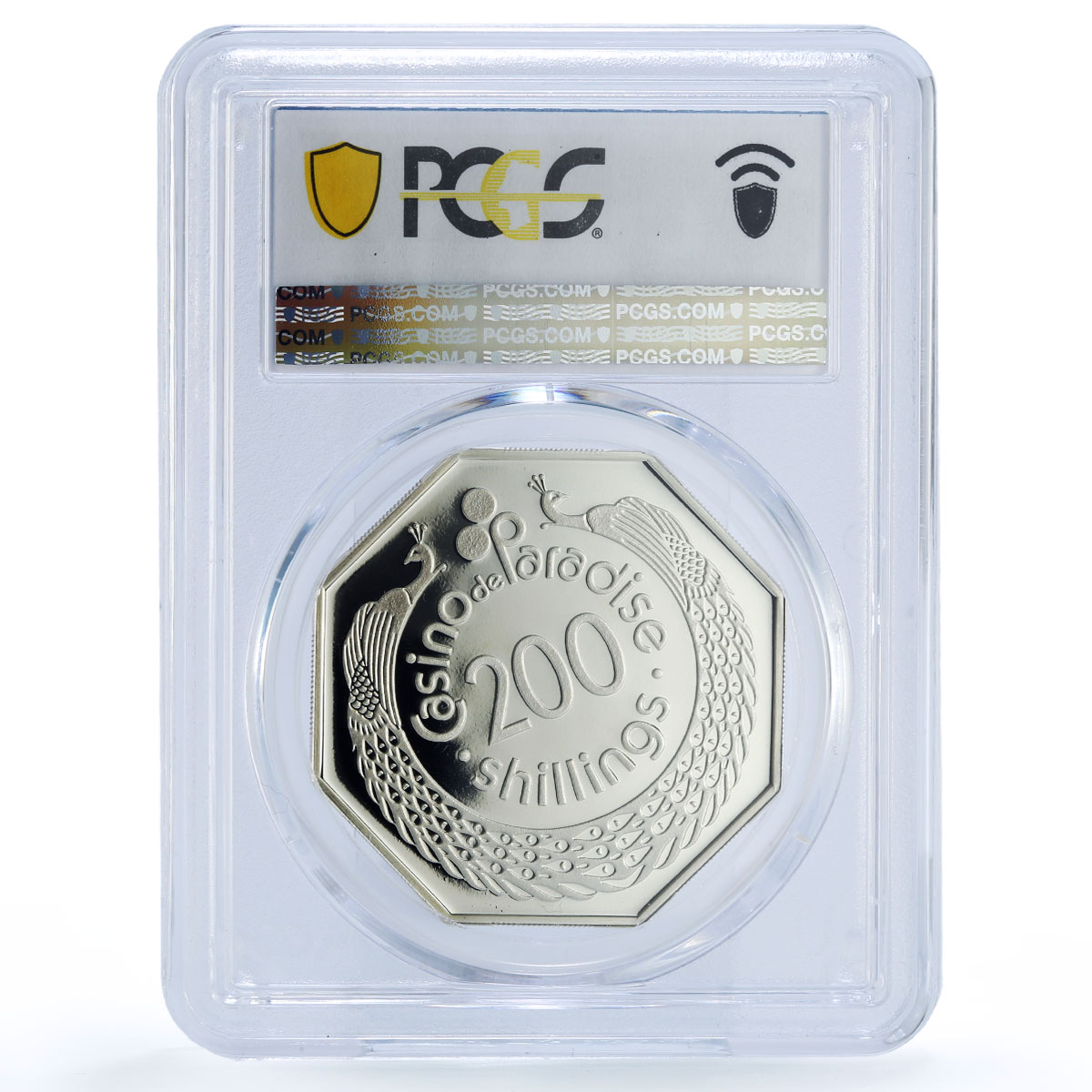 Kenya Paradise Casino Fantasy Token 200 Shil. PR 70 PCGS silver 1978 - 1980 FM