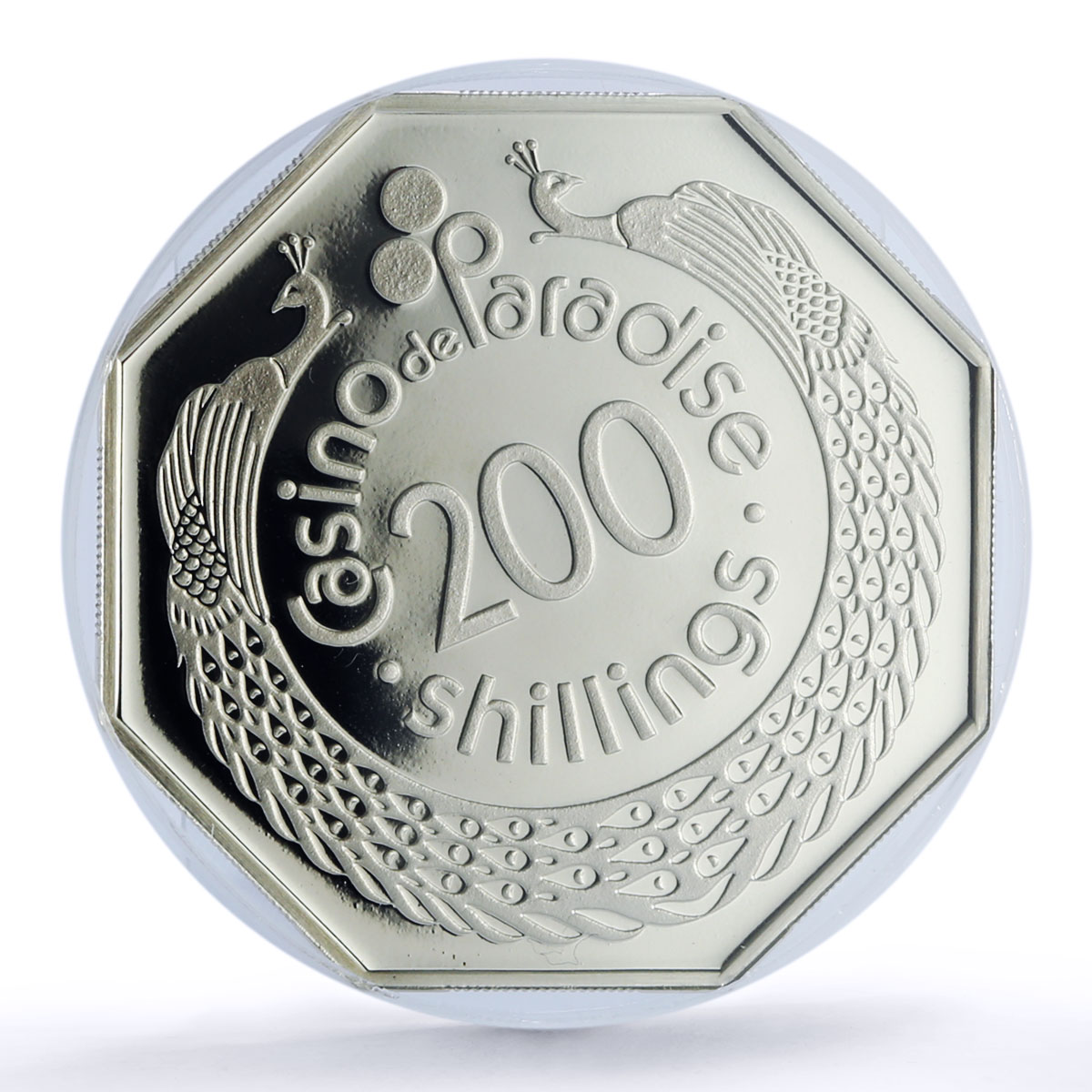 Kenya Paradise Casino Fantasy Token 200 Shil. PR 70 PCGS silver 1978 - 1980 FM
