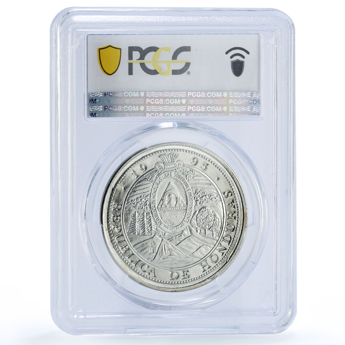 Honduras 10 lempiras Republic Pattern Trial X#1f.1 PR 69 PCGS CuNi RE coin 1995
