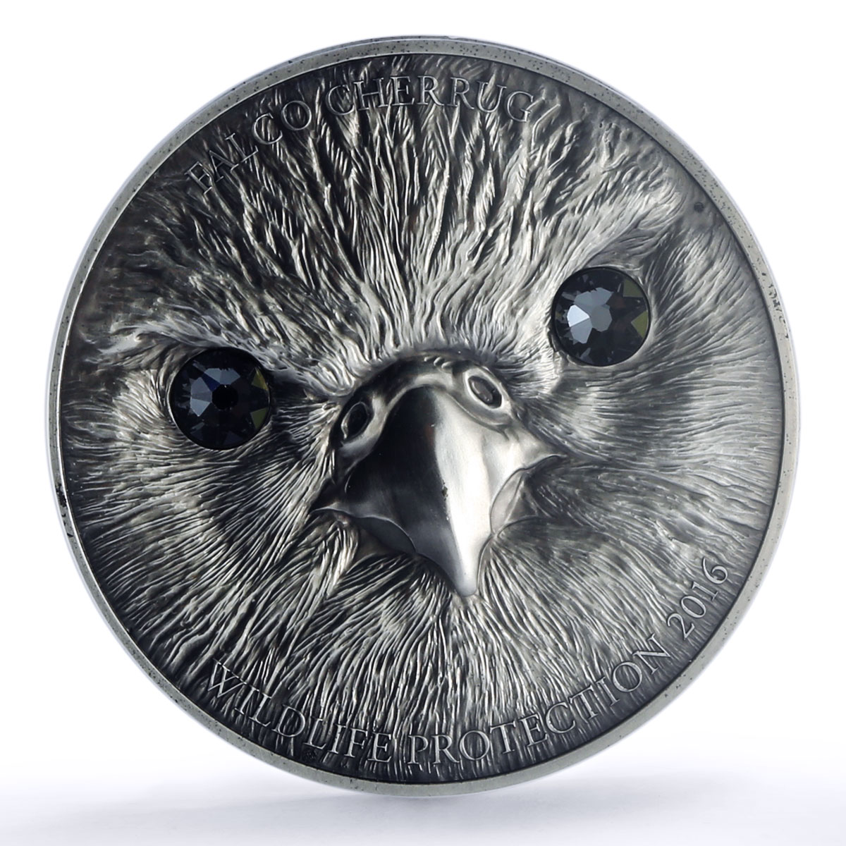 Mongolia 500 togrog Falcon Bird Wildlife Protection MS 68 PCGS silver coin 2016