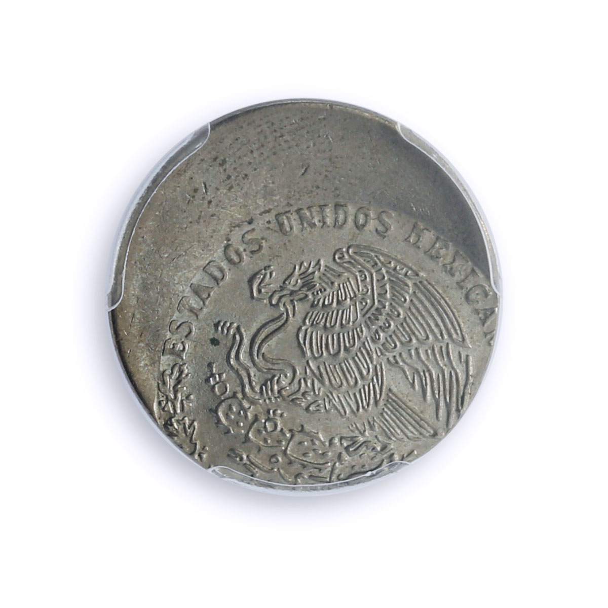 Mexico 20 centavos Republic Mint Error Struck Off-Center MS 63 PCGS coin 1981